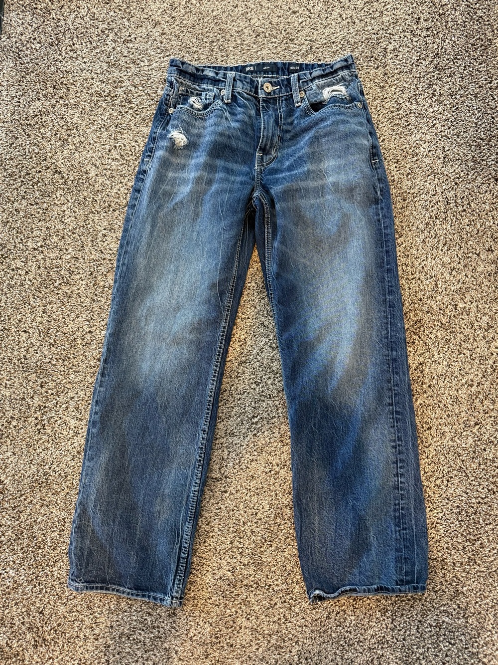 Men's Buckle BKE WELLS Distressed Straight-Leg Jeans 30x32
